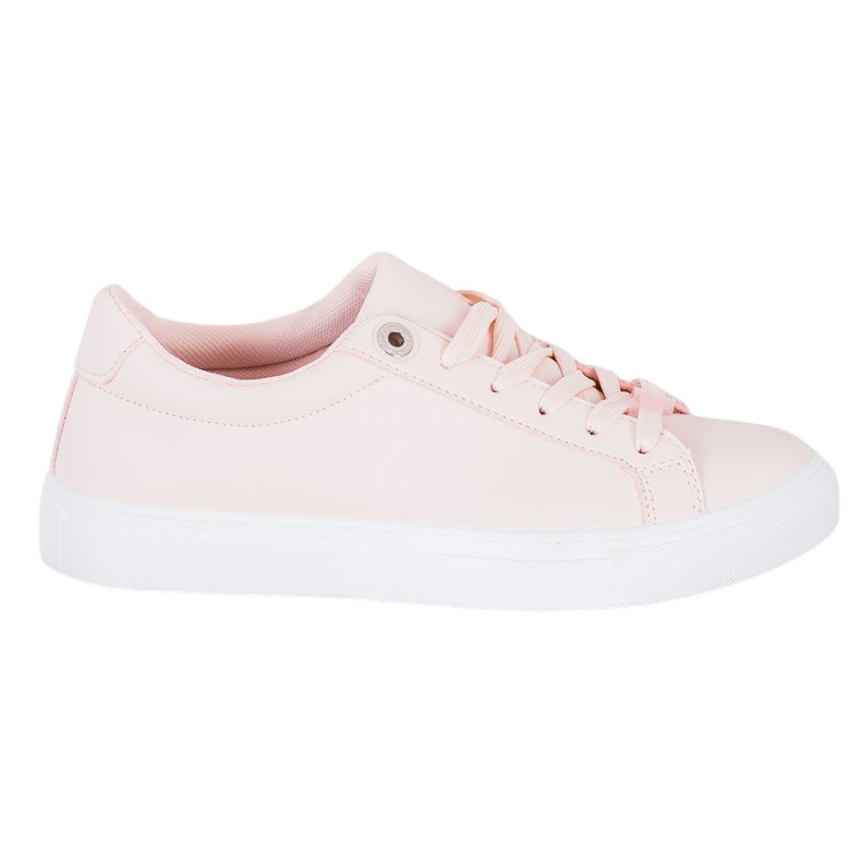 SHELOVET Sneakers med ekoläder rosa