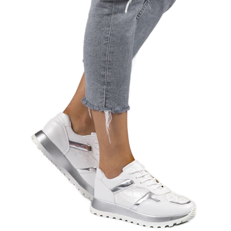Vita eko-läder sportskor 2019-447