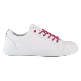 SHELOVET Sneakers med dekorativa snören vit