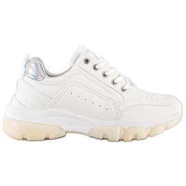 SHELOVET Eco Leather Sneakers vit