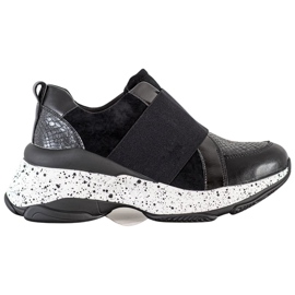 Bestelle Slip-on sneakers på plattformen svart
