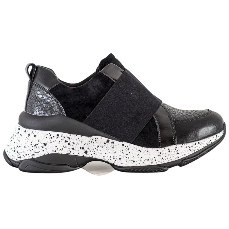 Bestelle Slip-on sneakers på plattformen svart