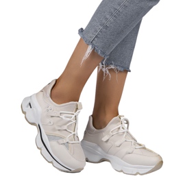 Beige Lycra sneakers C947