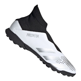 Adidas Predator 20.3 Ll Tf Jr FW9211 fotbollsskor svart, vit, svart, grå / silver vit