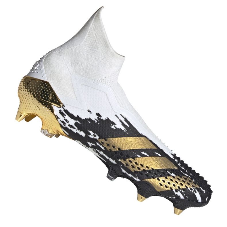 Adidas Predator 20+ Sg M FW9176 fotbollsskor grå / silver, vit, svart, guld vit