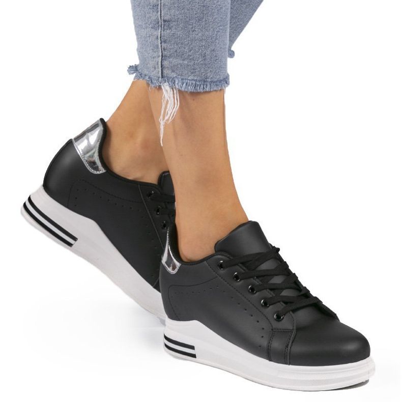 Svarta MY-0366 wedge sneakers