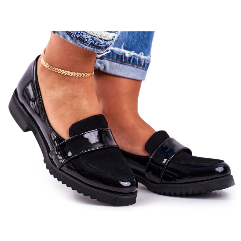 Dam Loafers Lordsy Patent Leather Black Nicole 2589 svart