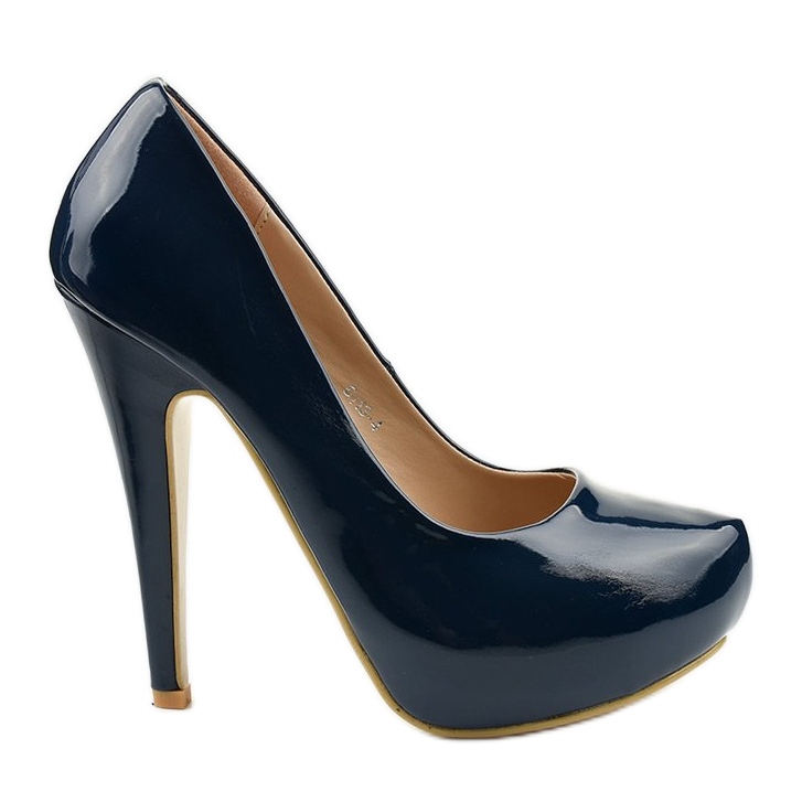 Marinblå klassiska klackar 0113-4