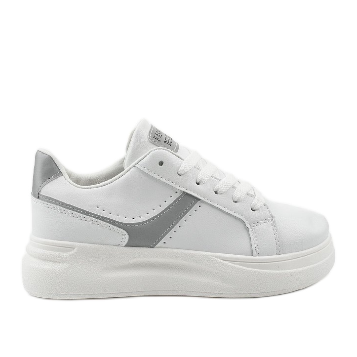 Vita ekolädersneakers LLQ206-26