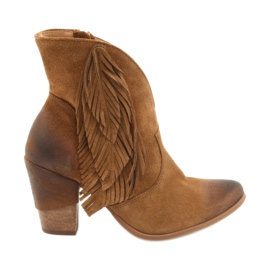EXQUISITE 1196 cowboystövlar i kamel brun