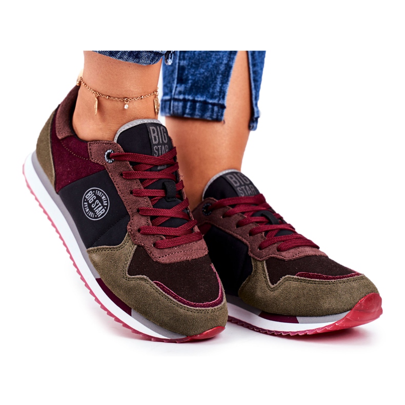 Youth Sports Big Star Grey och Claret GG274459 röd grå