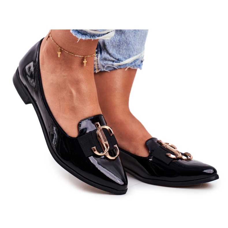 Dam Loafers Lordsy Patent Leather Black Nicole 2588 svart
