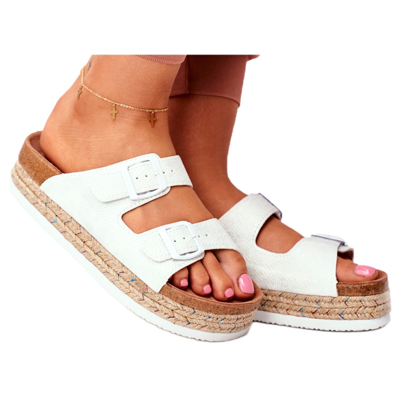 Dam Tofflor Big Star White FF274665 vit mångfärgad