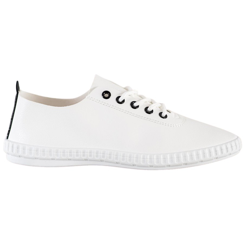 SHELOVET Lätta sneakers med ekoläder vit