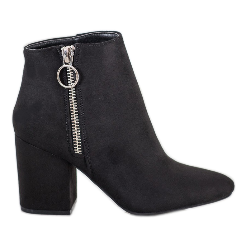 Goodin Svarta stövlar på en dragkedja