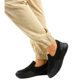 Svarta B84 slip-on sportskor