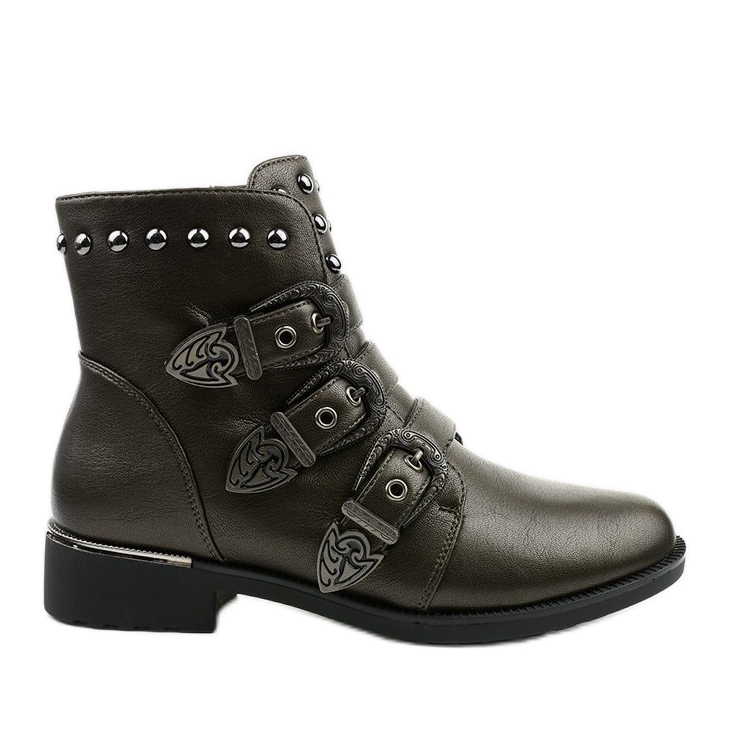 Bruna damstövlar med Aotoria -bokstäver