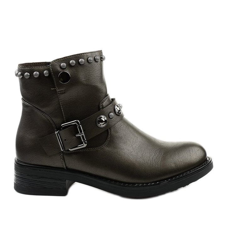 Bruna damstövlar med bokstäver från Eira