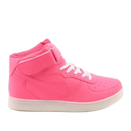 Sabana rosa glödande höga sneakers