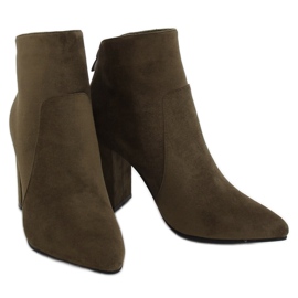 Gröna högklackade stövlar TX-1802 Dk Green