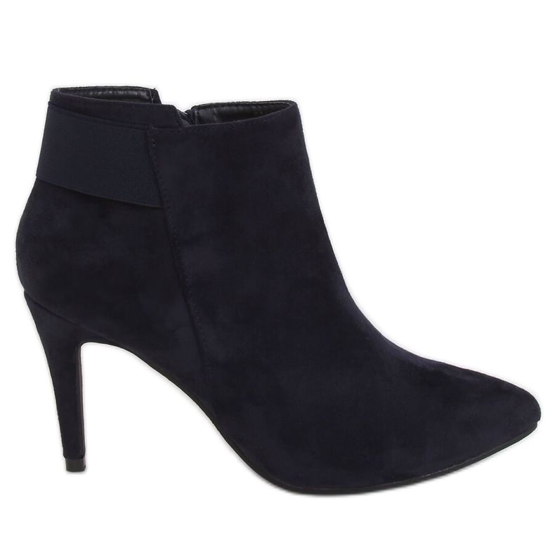 Marinblå stövlar på en hög klack 3148 Blå