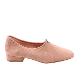 Rosa, slip-on skor med kubiska zirkoner LL-96P