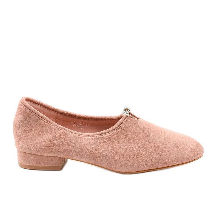 Rosa, slip-on skor med kubiska zirkoner LL-96P