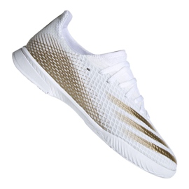 Adidas X Ghosted.3 In Jr EG8225 fotbollsskor grå / silver, vit, guld vit