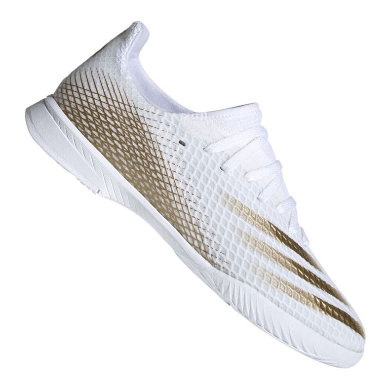 Adidas X Ghosted.3 In Jr EG8225 fotbollsskor grå / silver, vit, guld vit