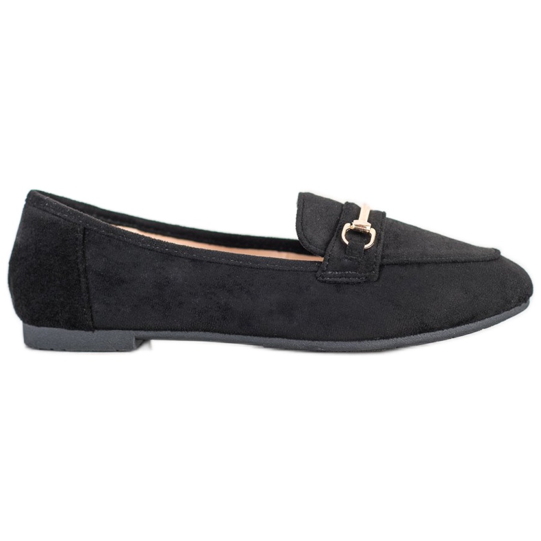 Anesia Paris Eleganta loafers i mocka svart