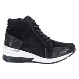 Filippo Snörskor i läder svart