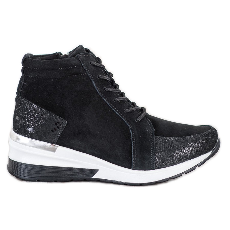 Filippo Snörskor i läder svart