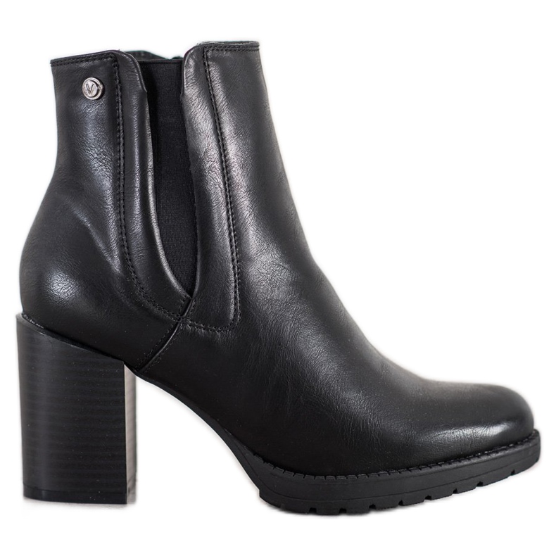 Weide Bekväma stövlar på en stolpe svart