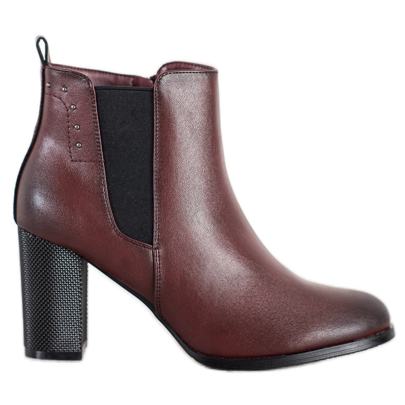 SHELOVET Stövlar med dekorativ häl brun