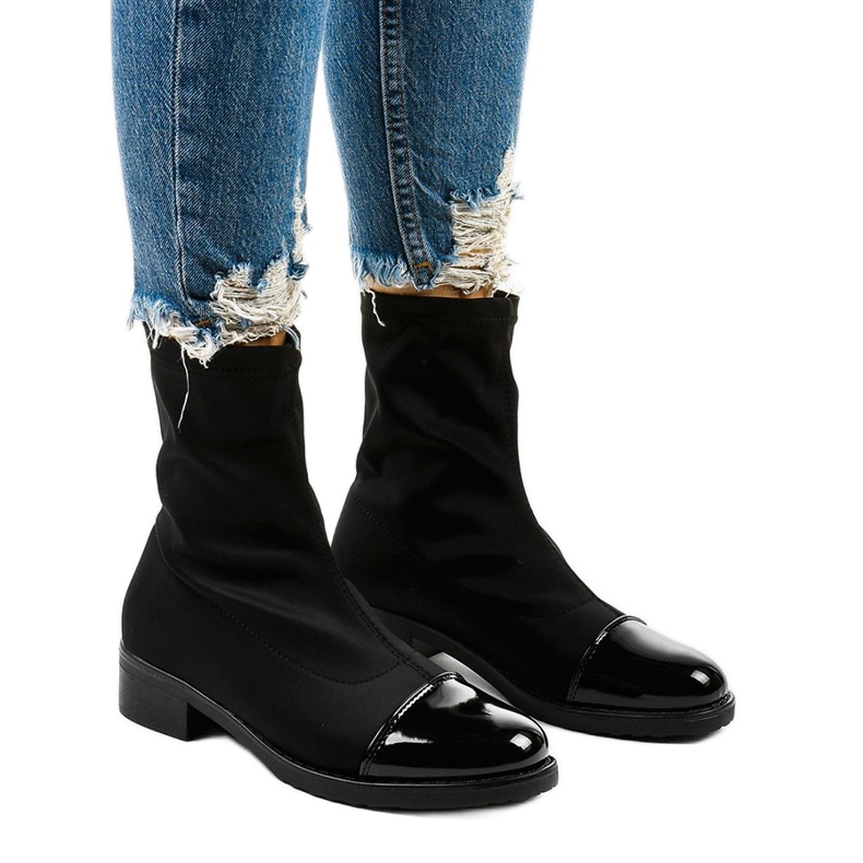 NC780 svarta platta stövlar