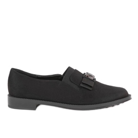 Svarta slip-on skor med band 236-1
