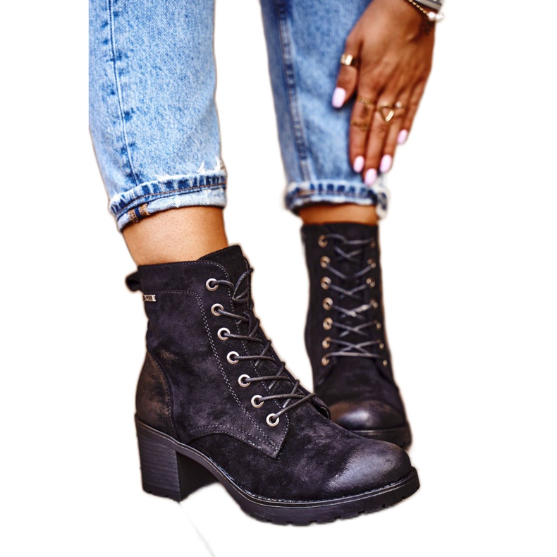 Vinceza Kvinnors svarta varma stövlar på hälen Vertigo