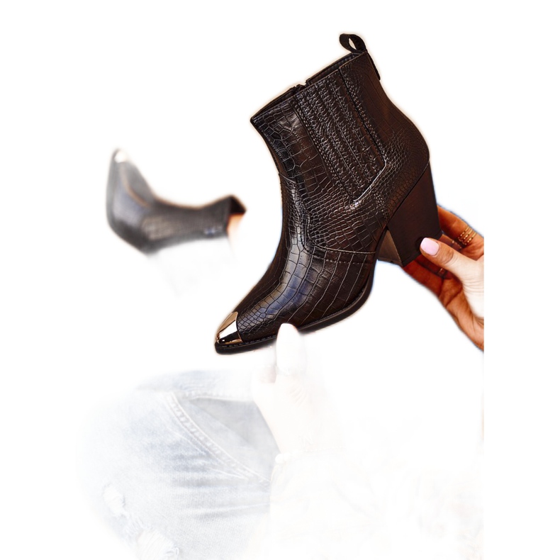 Kvinnors stövlar på hälen Black Cowboys Atticus svart