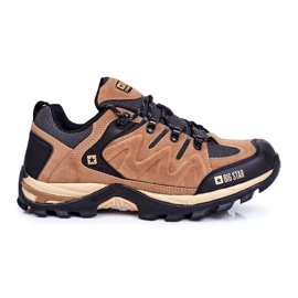 Vandringsskor för män Big Star Outdoor Camel GG174280 brun svart
