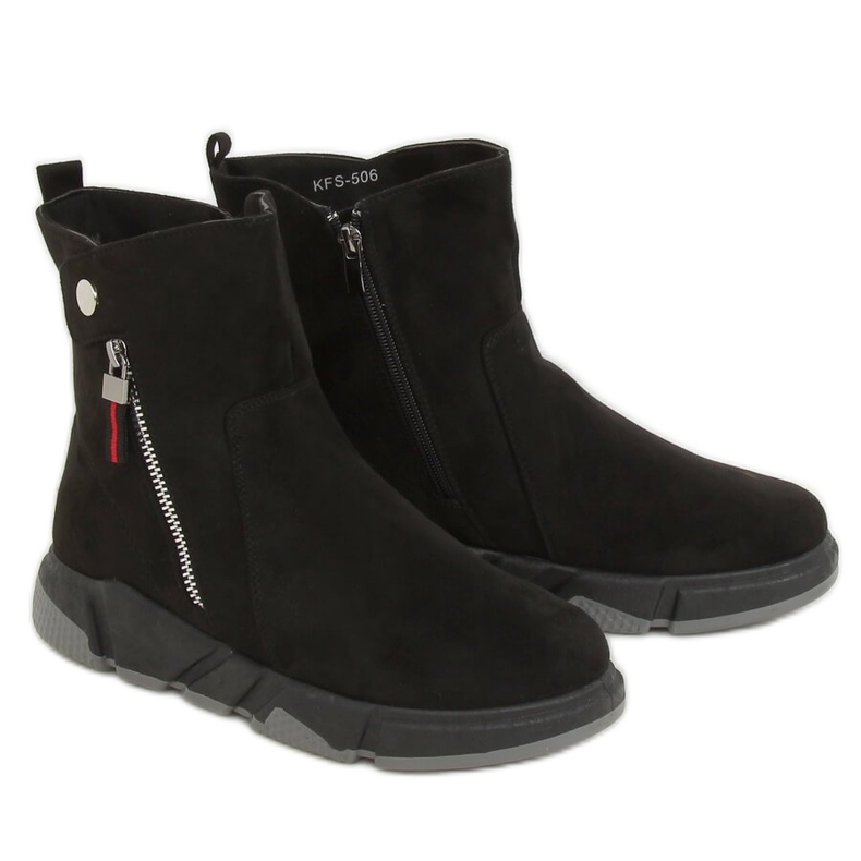 Svarta sportstövlar KFS-506 Svart