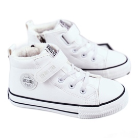 Barnsneakers Big Star Warm White GG374033 vit