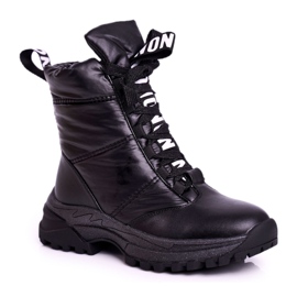 Apawwa Barnpälsisolerade snöstövlar Black Grantes svart