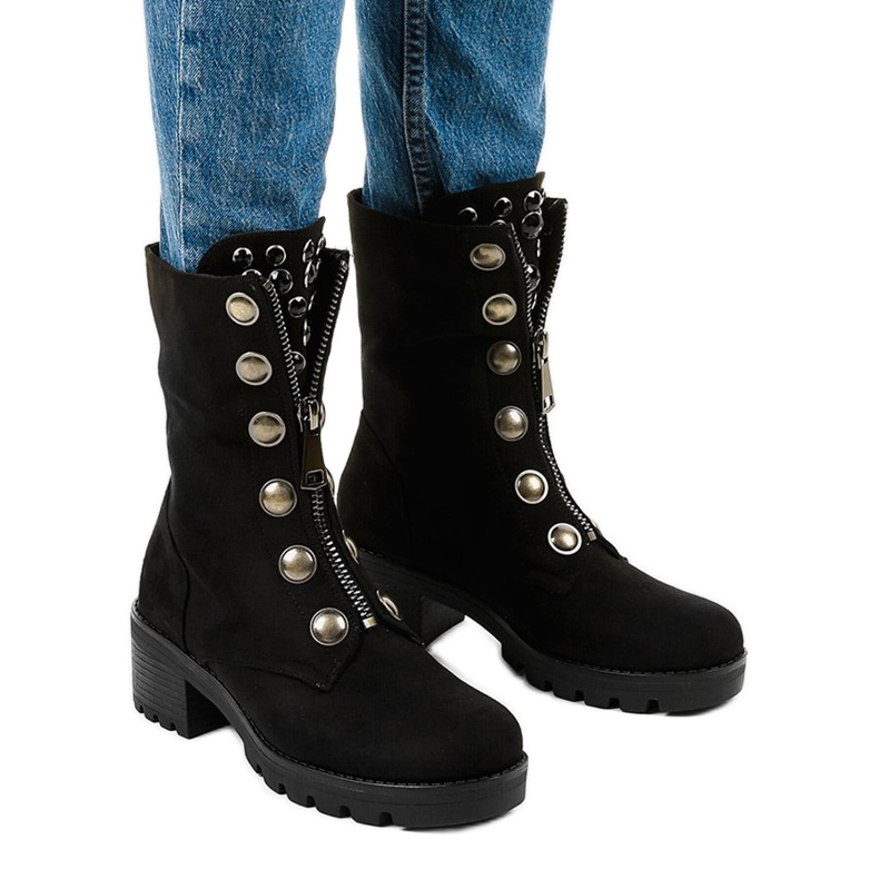 Svarta mocka stövlar från Dalmens