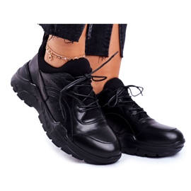 Dam Sneakers Goe Leather Black GG2N3041 svart