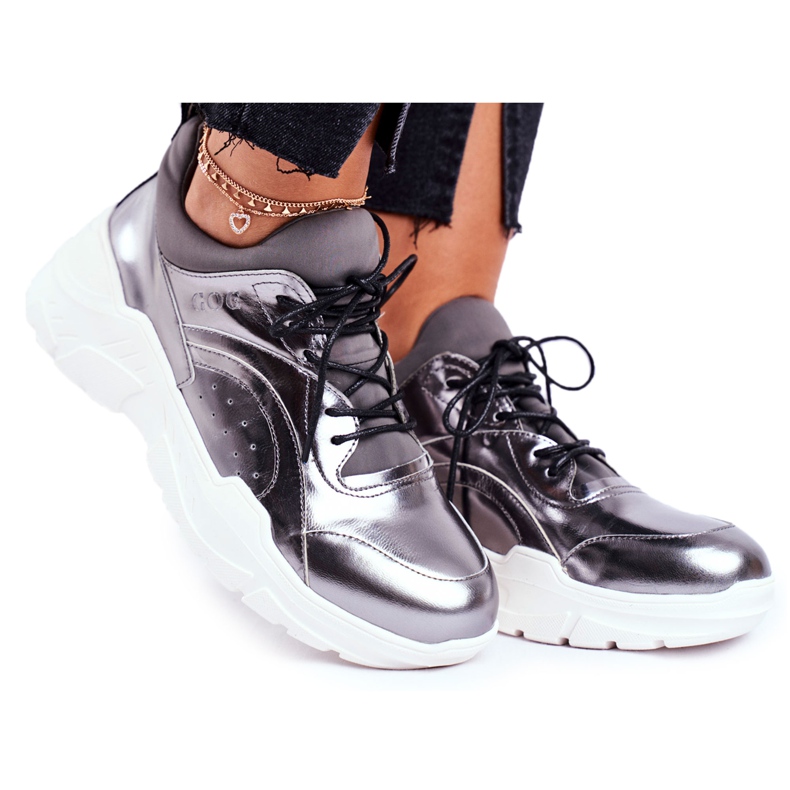 Dam Sneakers Goe Leather Pewter GG2N3040 svart