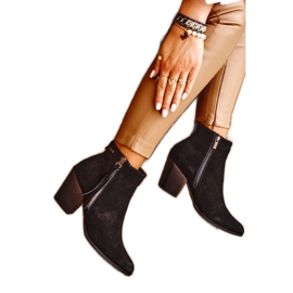 Damskor på högklackat Big Star Black GG274362 svart