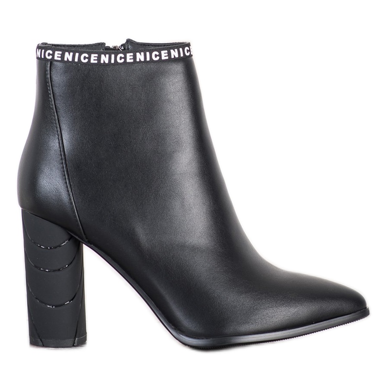 Filippo Stövlar med dekorativ häl svart