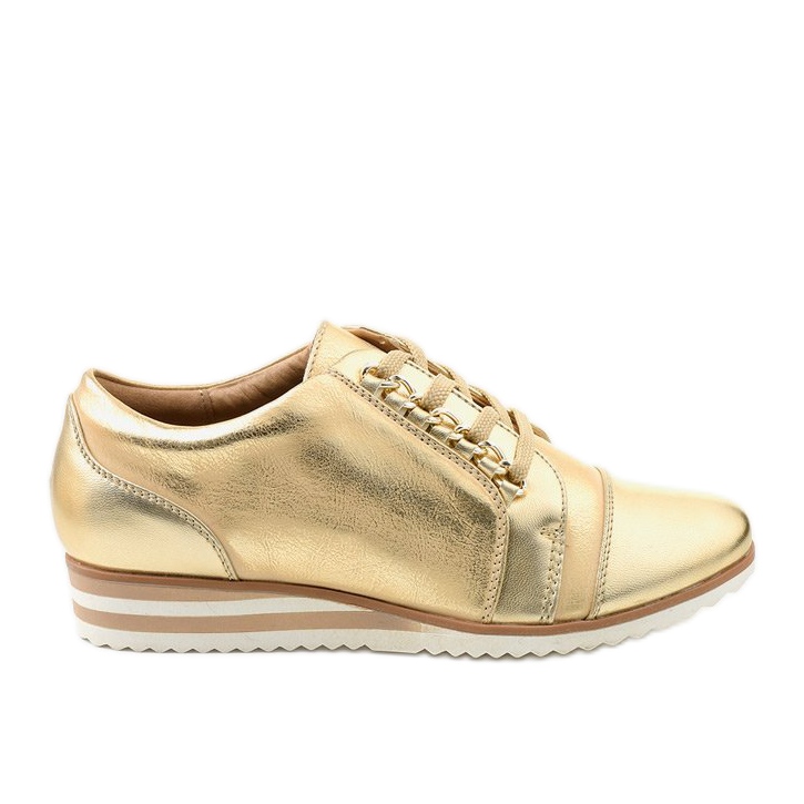 Gold Wedge Sneakers 15S8621 gyllene