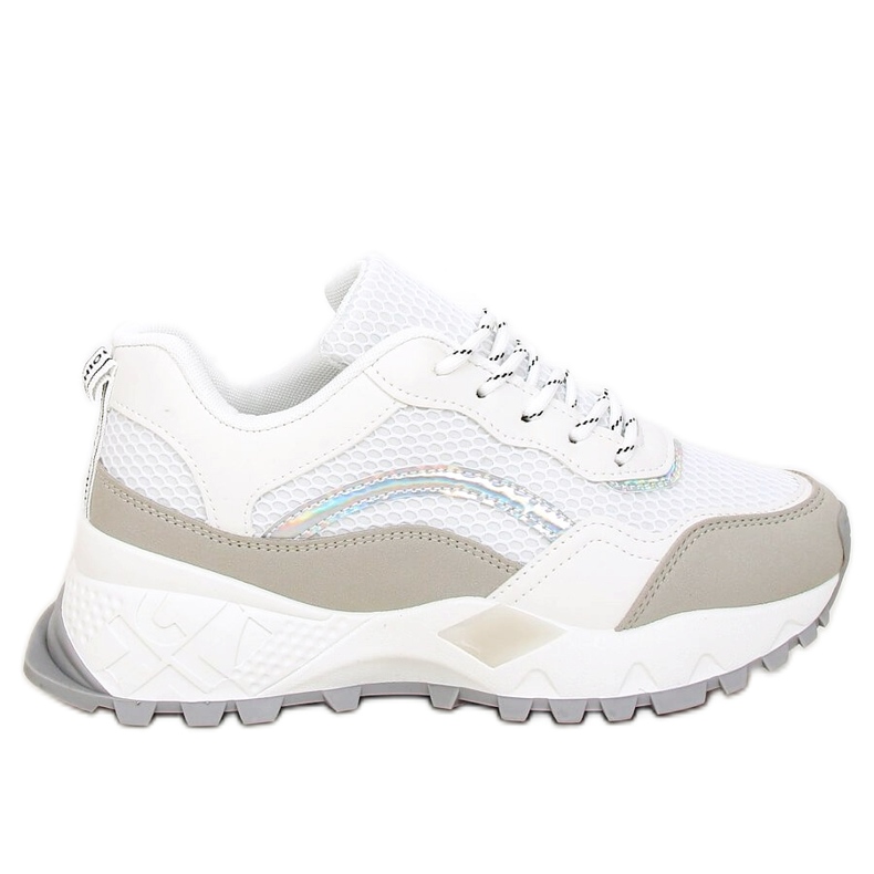 Vita och grå LA87P Gråa sportskor