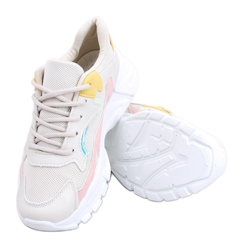 Beige BL196P Beige sportskor